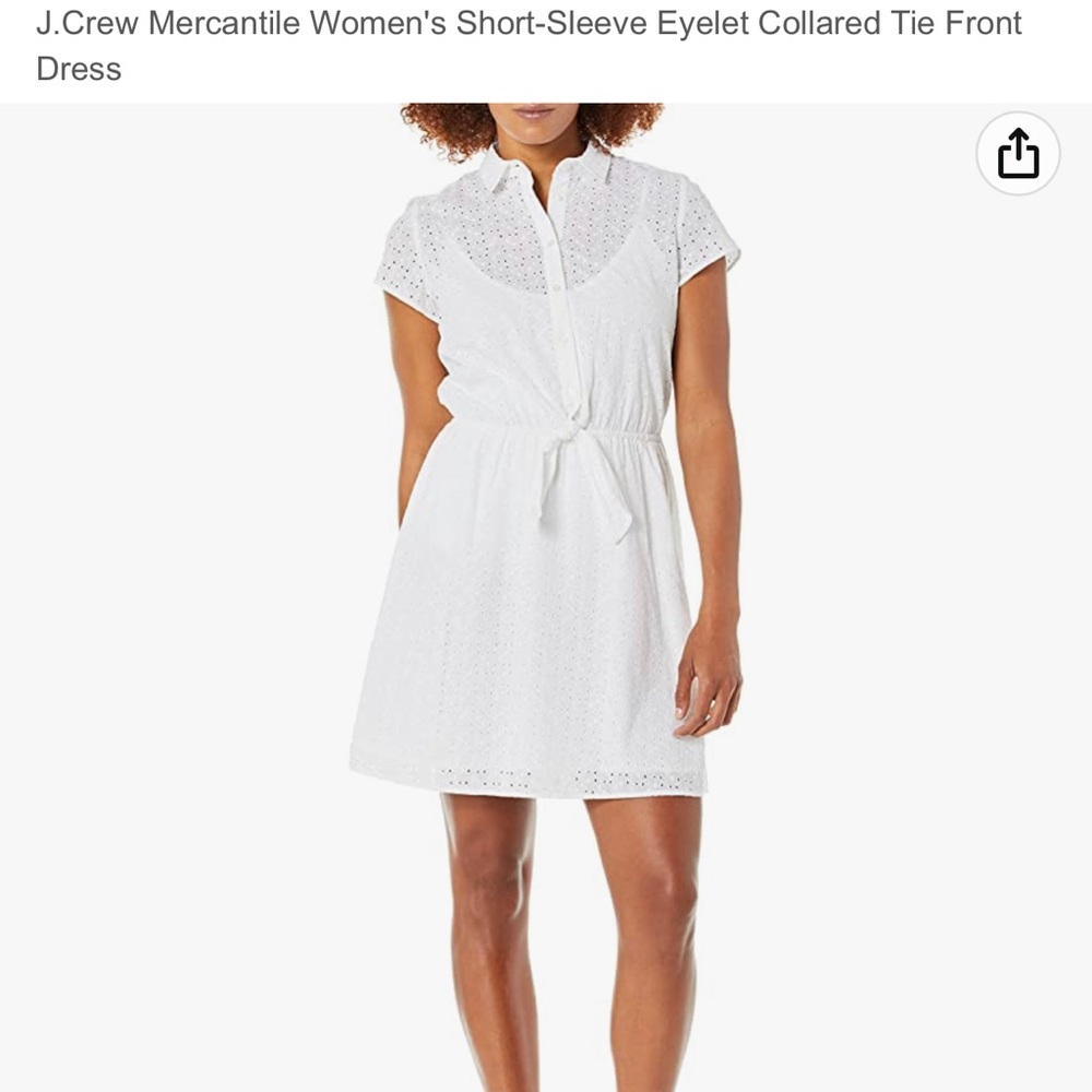 J. Crew Mercantile Cotton Eyelet Tie Front Dress Size XXL